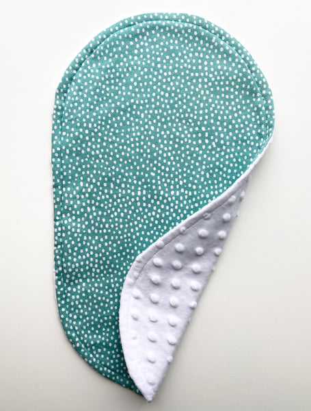 Burp Cloth | Teal with White Spots