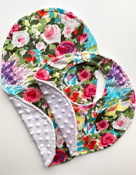 Bib + Burp Cloth Set | Floral