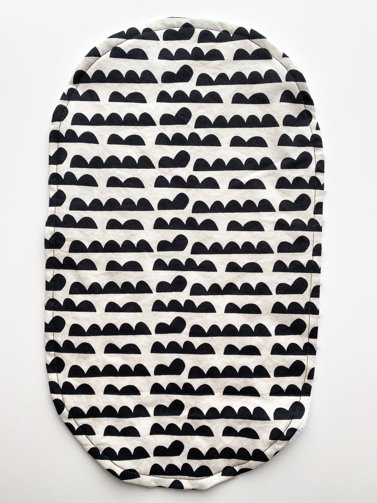 Burp Cloth | Black Clouds